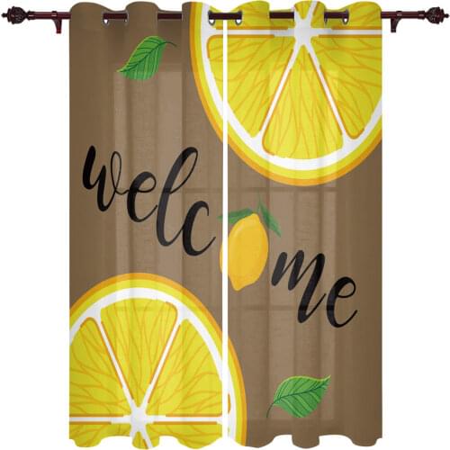 Lemon Fruit Fresh Valance Curtains Luxury Curtain Valance Sheer Window Curtains For Kitchen Living Room Garden Pergola