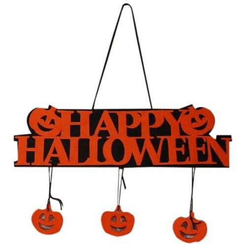 Happy Halloween Pumpkin Witch Hanging Ornaments Halloween Party Decoration Hanging Signs For Door Window Wall Home Decor New