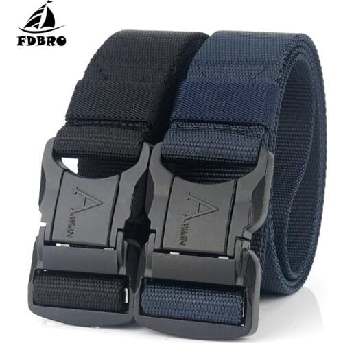 FDBRO Tactical Belt Military Aluminium Alloy Buckle Nylon Weave Belt 125cm Hiking Camping Trekking Hunting Training Battle Belt