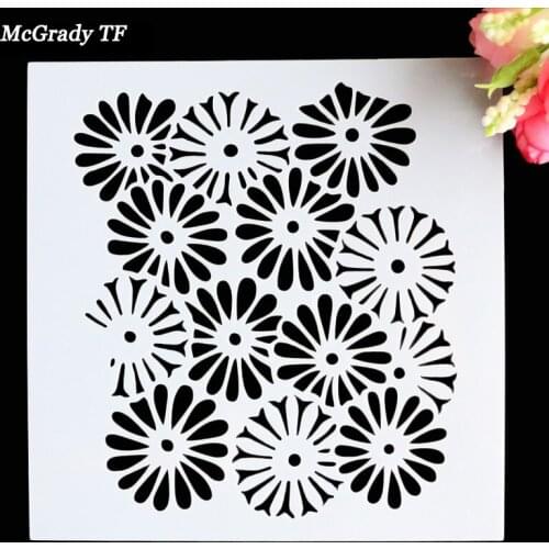 10Pcs/lot Flower Windmill Cake Pattern Printing Stencil Fondant Cake Decorating Tools Design Modeling Mold Cake Stencil Tool DIY