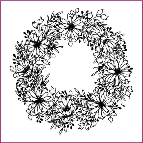 Wreath Flower Clear Silicone Stamp for Scrapbooking DIY Craft Card Making Template 10x10 cm New 2019