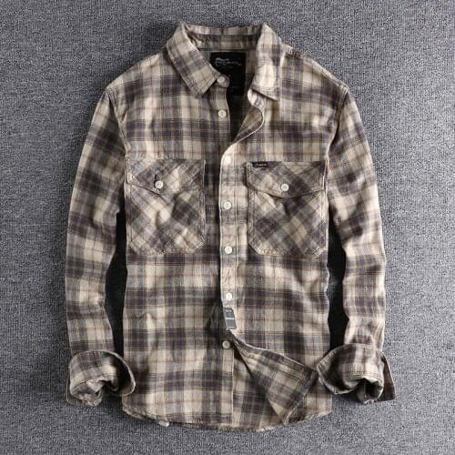 YURUNXIANG Mens Flannel Shirts