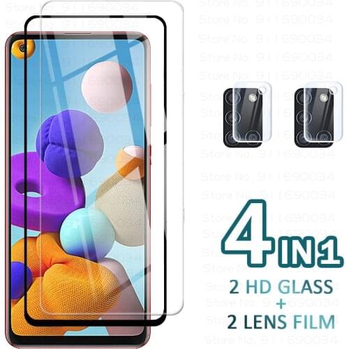 Protective Glass for Samsung Galaxy A21s Glass Screen Protector Samsung A21S A 21 S 21s Camera Lens SM-A217F A217 6.5" Glass