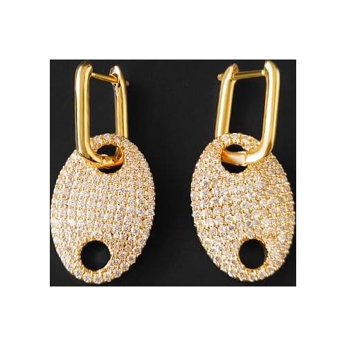 S925 Sterling Silver New Pig Nose Double Earrings Female Temperament Light Luxury Fashion Earrings Luxury Monaco Jewelry