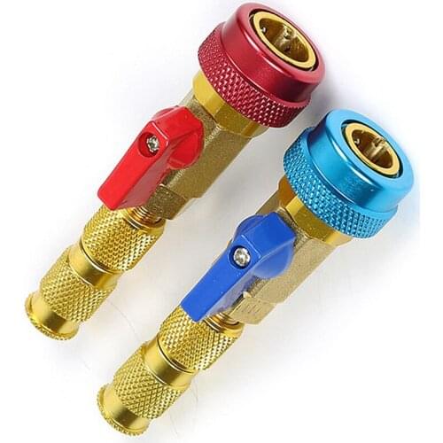 1 Pair HAVC Car Automotive Schrader Valve Repair Tools Valve Core High Low Side Remover Installer/Replace For standard R134a R12
