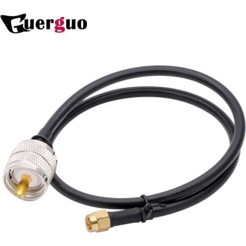 1PC 30CM 12" UHF Male To SMA Male Coaxial RF Cable Connector with Cable RG58 For Antenna Intercon/WIFI/GSM/3G/GPS/4G Module