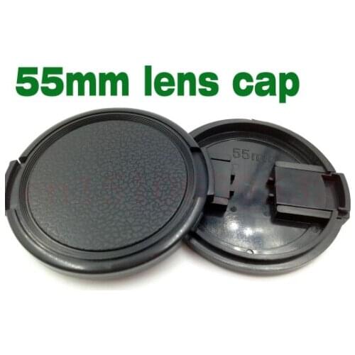 10pcs 55mm Snap-On Lens Front Camera Lens Cap Cover without rope for 55mm lens filter DSLR Lens Protector