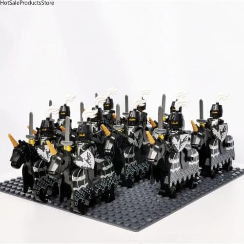 10PCS Medieval Knights Horses soldier Building Bricks Blocks kid toy