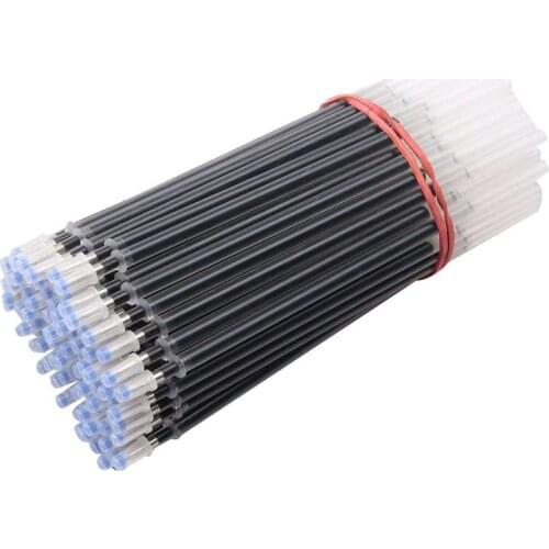 100Pcs 0.5mm Black Blue Red Gel Pen Refills Smooth Writing Office Stationery