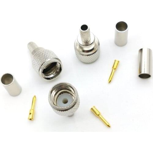 100pcs Mini UHF Mini UHF Male plug Crimp FOR RG58 RG142 LMR195 RG400 RF Adapter