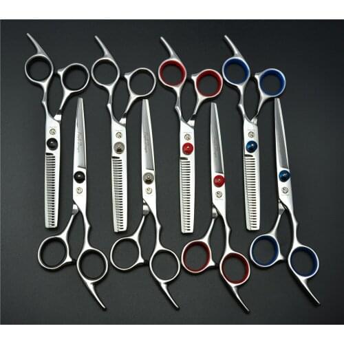 1001Z 6.0'' 17.5cm Purple Dragon Hairdressing Scissors 6CR Factory Price Barbers Cutting Scissors Thinning Shears Hair Scissors