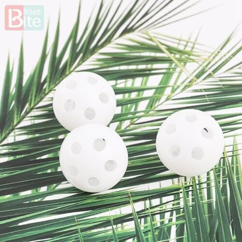 Bite Bites Baby Squeakers 20pc 24mm White Christmas Plastic Bells Ornament New Year Decorations Noise Making Small Holes Toys