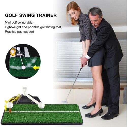2020 Golf Practice Swing Mat Golf Power Training Rod Golf Hitting Pad For Indoor And Outdoor