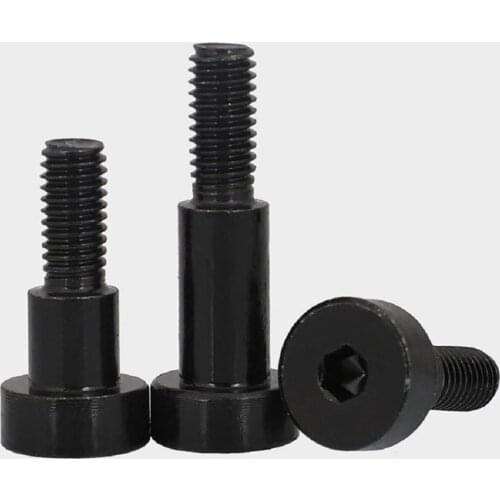 5PCS M3 M4 GB5281 Black 304 Stainless Steel Hexagon Socket Plug Shoulder Screw Contour Shoulder Bolt