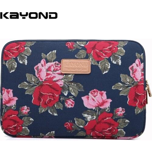 Blue Peony Drop-proof Laptop Sleeve Case for Macbook Microsoft Surface Book Pro 3 4 Protective Chromebook Tablet Cover