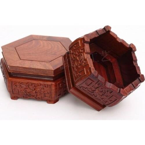 Redwood carved stone flowerpot vase of Buddha handicraft furnishing articles white acid tank base branch