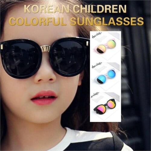 Baby Trend Sunglasses UV400 Colorful Reflective Lenses Anti Ultraviolet Sunglasses Frosted Korean Childrens Cycling Sunglasses