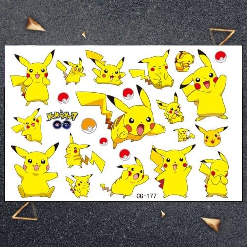 Hasbro Japanese anime characters Children Cartoon Temporary Tattoo Sticker For Boys Cartoon Toys Waterproof Party Kids Gift