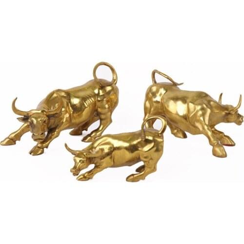 Home decor brass cow office living room home decor accessories holiday gifts car interior cow sculpture crafts home decor