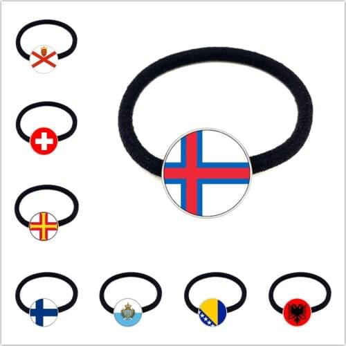 Gibraltarian Jersey San Marino Switzerland Guernsey Finland Faroe Islands Bosnia And Herzegovina Albania Elastic Hair Bands Gift