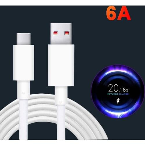6A USB Type-C Fast Charging Data Cable For XIAOMI Mi11 MI10T Pro Mi9 MIX3 2S Redmi K40 K30 Pro K20 Note 10 9T 8 Pro 7 QC3.0 4.0
