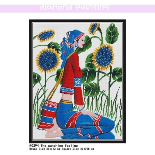 The Sunshine Feeling Painting Arts and Crafts for Adults Diamond Painting Art Kits Complete Abstract Figure Jewelry Cross Stitch