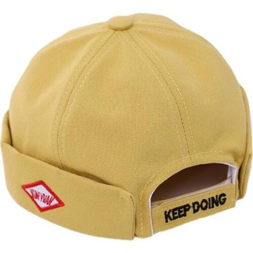 Doitbest 2021 boy Landlords cap Brimless Hat Breathable girl Beanie Hats Cotton Spring KEEP DOING Letters Landlord Cap