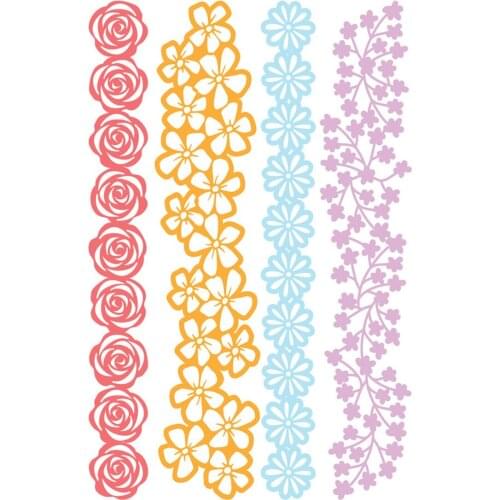 Floral Borders Metal Cutting Dies for DIY Scrapbooking Crafts Dies Cut Stencils Maker Photo Album Template Handmade Decoration