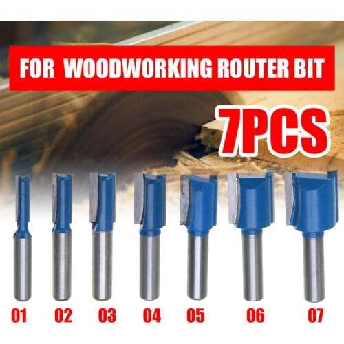 1pc Woodworking Router Bit Set 6/8/10/12/14/18/20mm Cutting Diameter 8mm Straight Shank For MDF Solid Wood Turning Lathe Machine