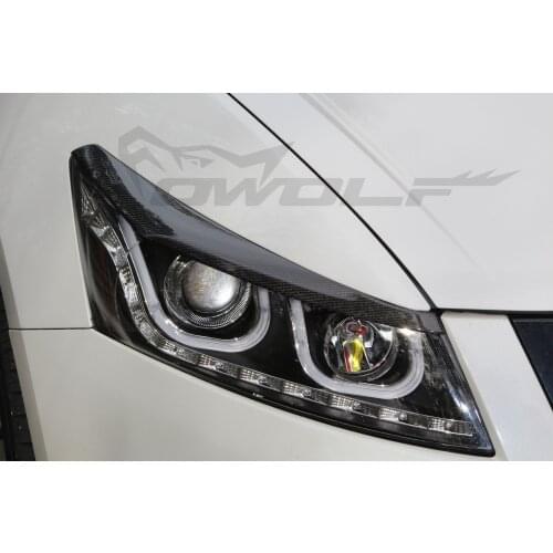 Carbon Fiber Headlight Eyelids Eyebrows for 2008-2011 Honda Accord V8