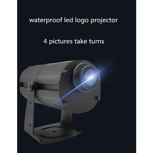 100W Outdoor Waterproof IP65 LED advertising Image Gobo Logo Project Projection Projector light with 4 pictures take turns