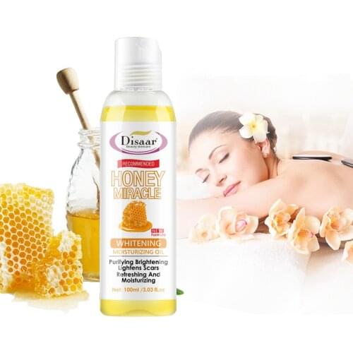 Purifying Brighten Skin Body SPA Oil Increase Skin Elasticity Anti Aging Massage Oil Lighten Spots Honey Emollient Oil 100ML
