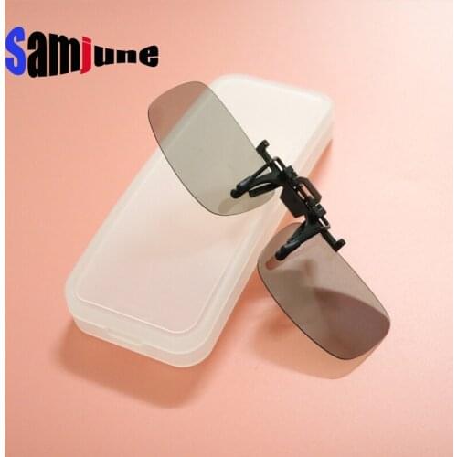 Samjune Clip on Polarized 3D Glasses for Prescription People Watching Passive 3D TVs and RealD 3D Cinema System with case