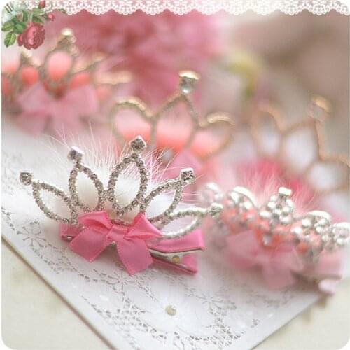 Chiffon Boutique Princess crown Headbands girls Pretty Tiara hair clips Queen Beige Kids Hairpins hair band Headwear