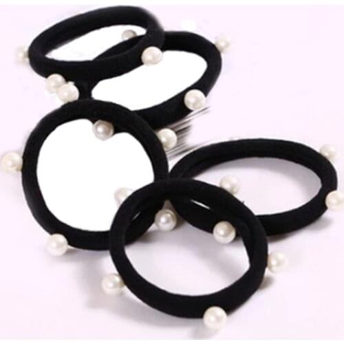 5 Pcs Girls Haar Hair Accessories Pearl Rubber Hairband Headwear For Women Elastic Hair Bands Baby Hair Clip