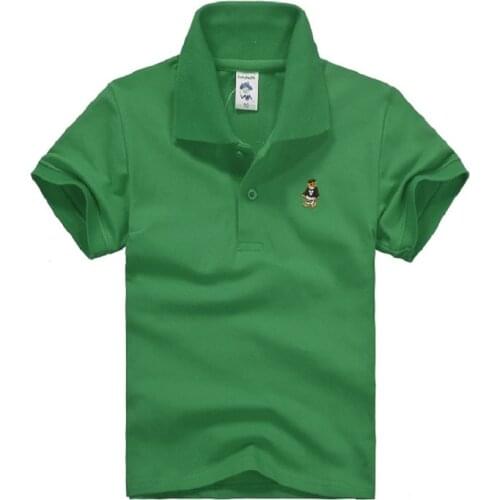 High Quality Kids Boys Polo Shirt Baby Boy Girl Clothes Summer Short Sleeve Cotton Solid White Red Yellow shirt