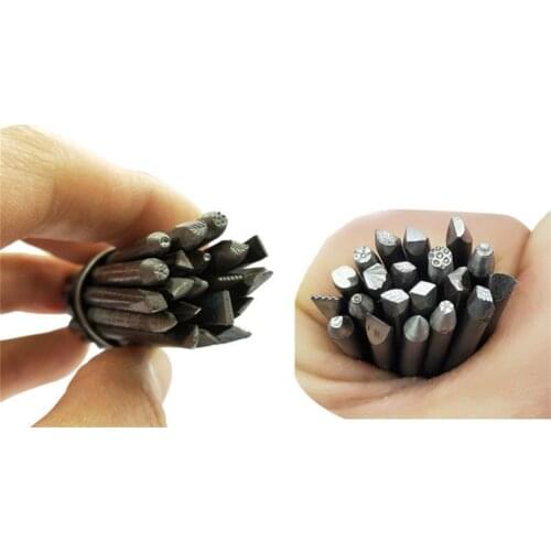 Punch Stamp for Jewelry 4mm Steel Punches Flower Punch Stamp Set Jewelry Metal Stamping 20PC