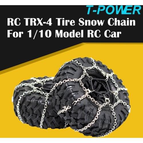 T-power 1/10 RC Crawler Metal Snow Chain Decoration Parts For Traxxas TRX4 G500 TRX6 G63 Axial SCX10 90046 Tamiya CC01 GEN8 D90