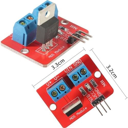 Smart Electronics 0-24V Top Mosfet Button IRF520 MOS Driver Module For MCU ARM Raspberry Pi For Arduino DIY Kit