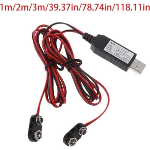 USB to Dual 9V Battery Eliminator Replace 9-Volt Batteries with USB Power Supply E56B