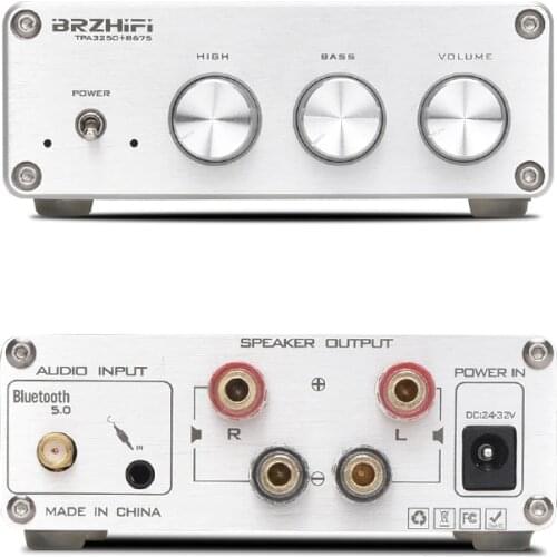 BRZHIFI High Fidelity TPA3250 Fever Amplifier 260W High and Bass Adjustment 8675 Bluetooth 5.0aptx-hd