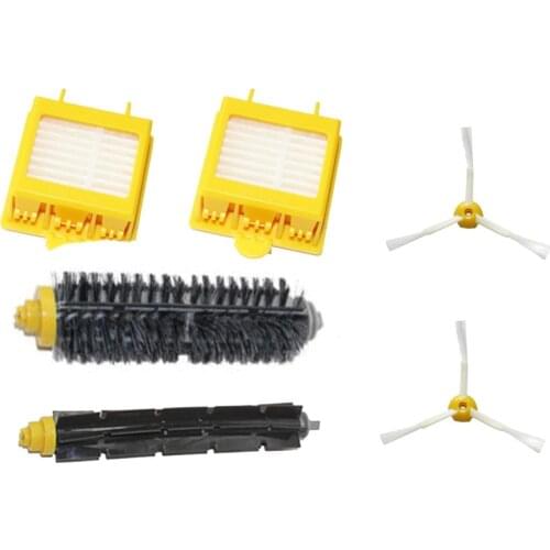 High Quality Bristle & Flexible Beater Brush & 2 Hepa Filter & 3-armed Brush kit for iRobot Roomba 700 Series 770 780 790