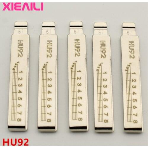 XIEAILI 20Pcs NO.67 HU92 Engraved Line Key Blade Scale Shearing Teeth Uncut Key Blade S613
