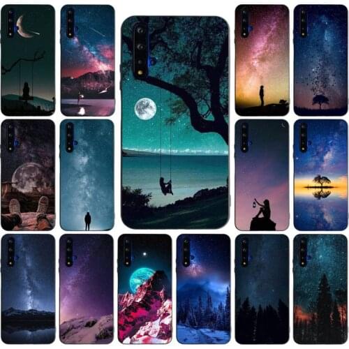 YNDFCNB Starry Night Space Sky Phone Case for Huawei Mate 20 10 9 40 30 lite pro X Nova 2 3i 7se