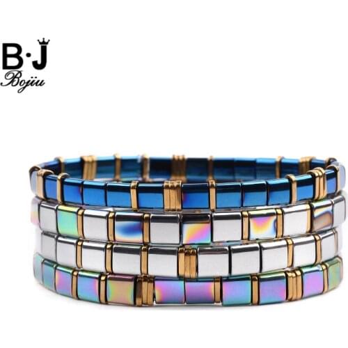 28 Color Bohemia Miyuki Bracelets For Women Fashion Boho Statement Jewelry Japan Miyuki Delica Tila Beads ELastic Bracelet BC332