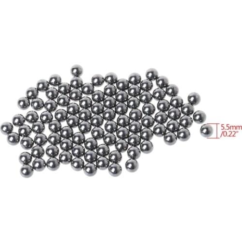 1 Bag Steel Bead Slingshot Catapult 5.5mm Outdoor Hunting Shooting Tackle Beads 100pcs Professional Powerful