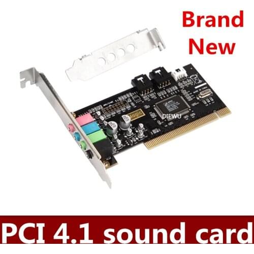 100% NEW Classic PCI sound card 4.1 channel desktop computer built-in sound card full duplex tape DW-CM14CH Free shipping