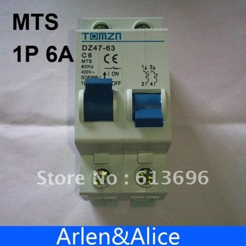 1P 6A MTS Manual transfer switch Circuit breaker MCB 50HZ/60HZ 400