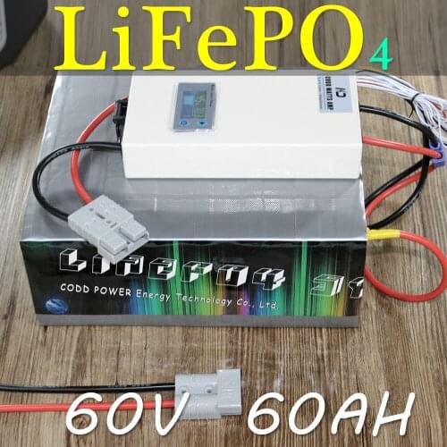60V 60AH LiFePO4 Battery Pack 5000W Electric bike Electric motorcycle Scooter LiFePO4 Battery Pack Long Cycle Time