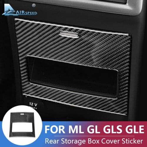 Airspeed for Mercedes Benz ML GL GLS GLE Accessories for Benz ML GL GLS GLE Sticker Carbon Fiber Interior Rear Storage Box Cover